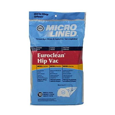 DVC Euroclean Hip Vac Micro Allergen Vacuum Cleaner Bags Made in USA [ 300 Bags ]