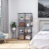 C&AHOME Wire Cube Storage, 8-Cube Organizer Metal C Grids Storage, Storage Bins Shelving, Modular Book Shelf, DIY Closet Cabinet Ideal for Living Room, Home, Office 24.8" L x 12.4" W x 48.4" H Black view 2