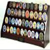 flag connections 4 Rows 40 Challenge Coin Casino Chip Display Case Rack Holder Stand for Table Shelf Desk Cherry view 1