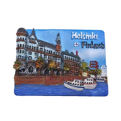 3D Helsinki Finland Refrigerator Fridge Magnet Tourist Souvenirs Handmade Resin Craft Magnetic Stickers Home Kitchen Decoration Travel Gift