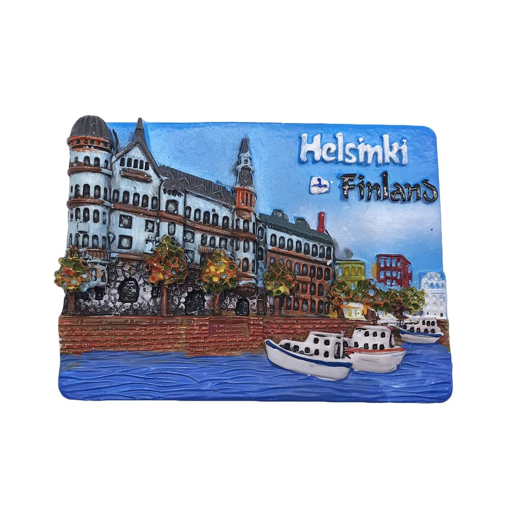3D Helsinki Finland Refrigerator Fridge Magnet Tourist Souvenirs Handmade Resin Craft Magnetic Stickers Home Kitchen Decoration Travel Gift