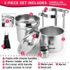 CHEFQ 7 Qt Deluxe Marmite Soup Chafer With Chrome Accent With 1 Apron view 2