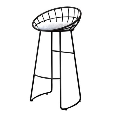 Barstools Bar Stools Dining Chair Upholstered Padded Wrought Iron Metal Legs Bar Leisure Barstool for Counter Kitchen High Stool. Max Load 200kg (Seat Height:65/75cm)