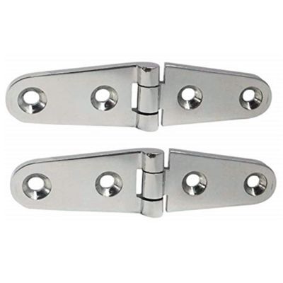 Pair of 316 Stainless Steel Marine Grade 4'' x 1" Cast Strap Hinge for Boat