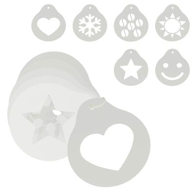 cappuccino stencils Dolceforno white 6-parts