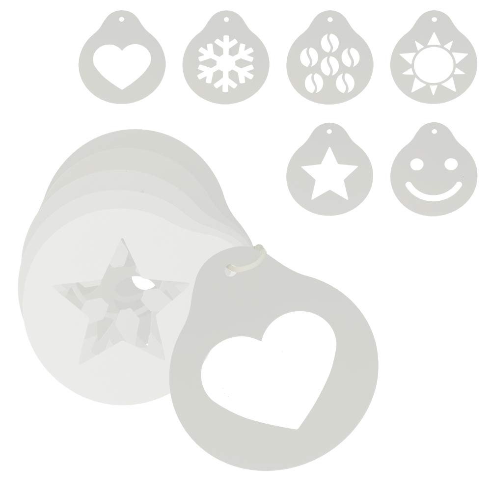 cappuccino stencils Dolceforno white 6-parts