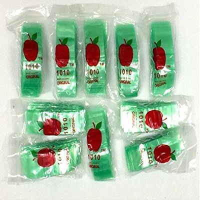 1010 (1"X1") Green Color Apple Brand Bags Mini, Case of 1,000L8