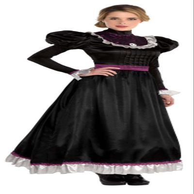 Black Victorian Dress Costume | Adult Standard Size | 1 Pc