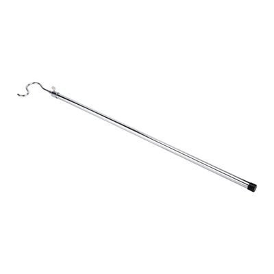 SSWBasics Chrome Reach Garment Hook - Durable Chrome Clothes Hook Pole - Adjustable High Reach Garment Hook - Extendable Metal Clothing Hook Pole for Retail, Boutique, and Home Closet Organization