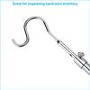 SSWBasics Chrome Reach Garment Hook - Durable Chrome Clothes Hook Pole - Adjustable High Reach Garment Hook - Extendable Metal Clothing Hook Pole for Retail, Boutique, and Home Closet Organization view 2