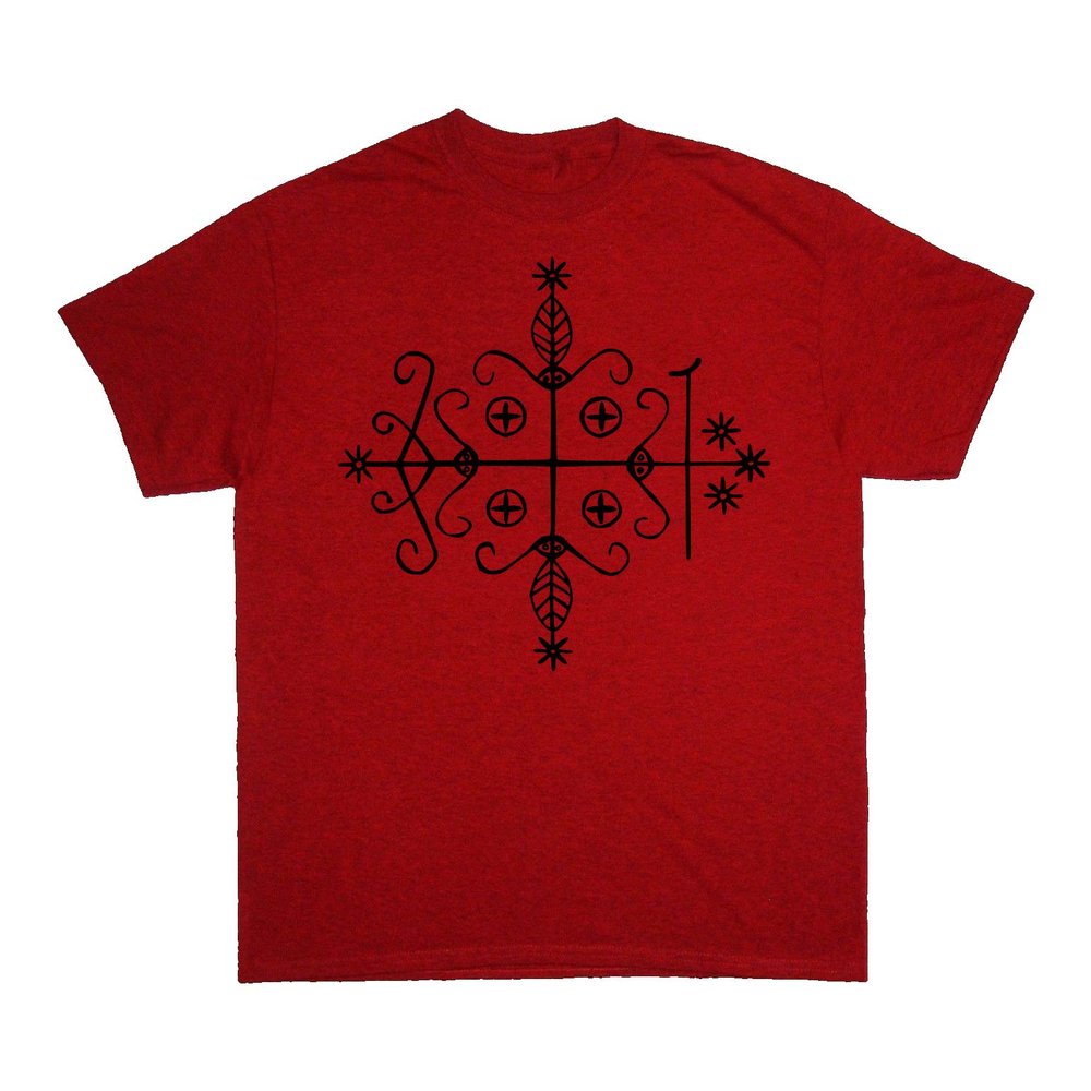 Papa Legba Voodoo Veve Shirt - Occult Skull Gothic Death Pentagram Witchcraft (X-Large)