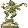 Exotic India Dancing Baby Ganesha - Brass Sculpture - Color Amazing Patina Gold Color view 1