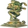 Exotic India Dancing Baby Ganesha - Brass Sculpture - Color Amazing Patina Gold Color view 2