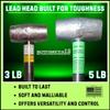 Falls 5lb Lead Hammer For Knock Off Wire Wheel-Made in USA view 3