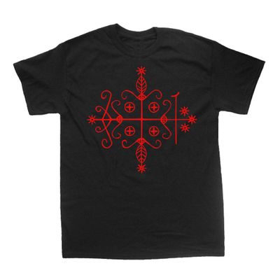 Papa Legba Voodoo Veve Shirt - Occult Skull Gothic Death Pentagram Witchcraft (X-Large)