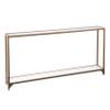 SEI Furniture Bergen 56 inches Long Narrow Metal Console Table, Open Concept Living Space, Glam Style Painted Iron, Gold view 1