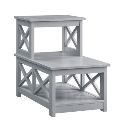 Convenience Concepts Oxford 2 Step Chairside End Table, Gray