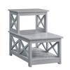 Convenience Concepts Oxford 2 Step Chairside End Table, Gray view 1