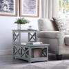 Convenience Concepts Oxford 2 Step Chairside End Table, Gray view 2