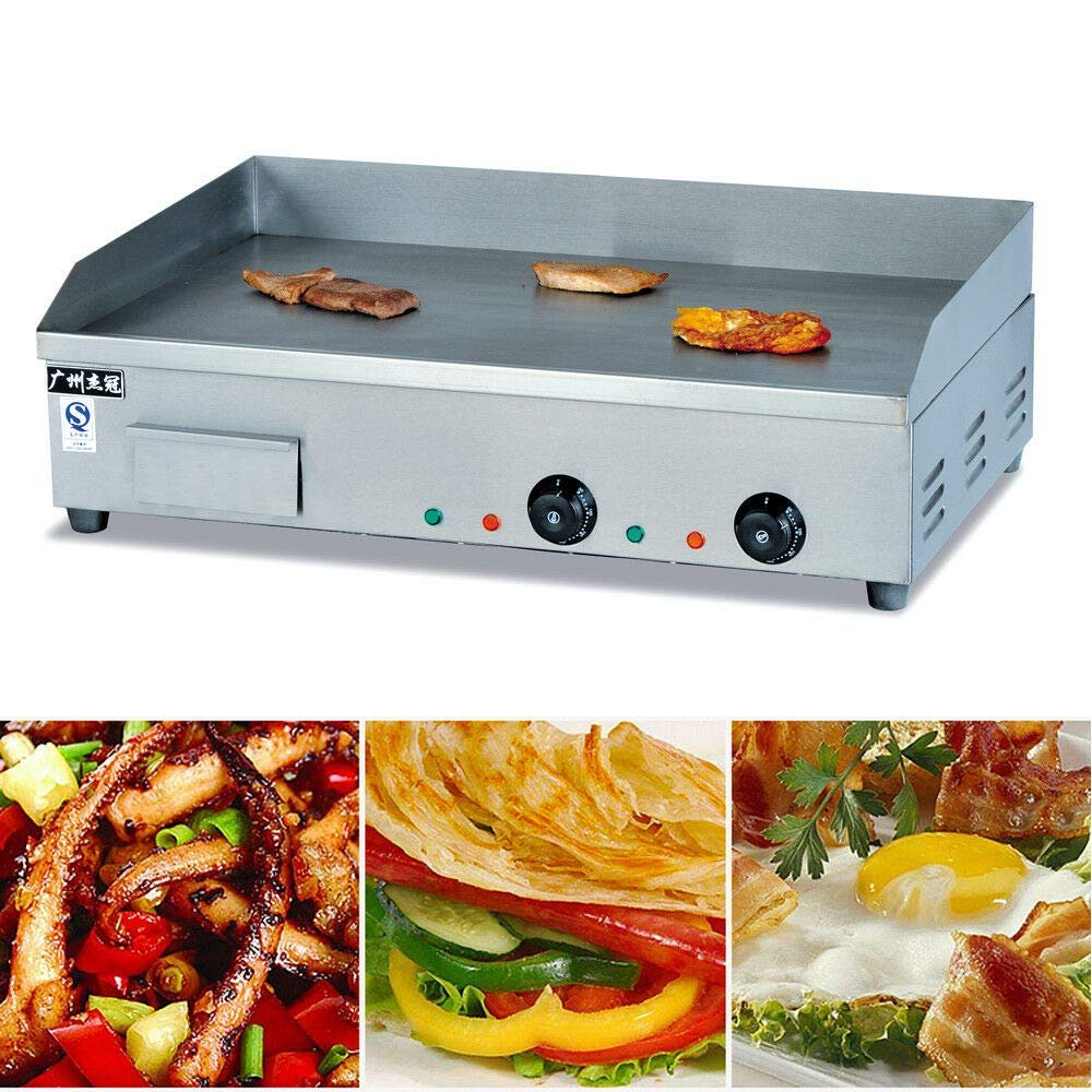 Electric Grill Griddle Nonstick Home Flat Restaurant Grill Cooktop BBQ Teppanyaki Hot Plate Commercial 3.3KW (4.4KW)