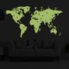 Glow in Dark World Map Vinyl Sticker - Night Glowing Wall Art Vinyl of The Decor Decal Label - Realistic Luminescent Light Ghost view 1