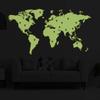 Glow in Dark World Map Vinyl Sticker - Night Glowing Wall Art Vinyl of The Decor Decal Label - Realistic Luminescent Light Ghost view 4