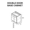 Design District Kitchens B33 Polished White Double Door Base Cabinet Wooden Pantry Storage Cabinet view 2