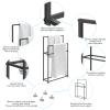 Freestanding Towel Rail Rack, Metal Towel Bar Stand, Drying Rack Airer, Kitchen Bathroom Organizer Holder, Black (Size : 7520110cm (LWH)) view 2
