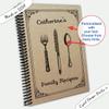 Cupid Design Studio Custom gift recipe book My Family cookbook kraft recycled cover personalized gift for him or her. (Lined pages) view 4
