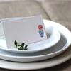 Nancy Nikko Place Cards with Blue and White Ginger Jar with Pink Flowers for Weddings, Showers, and Dinner Parties. Table Tent Style, Scored for Easy Folding. Available in Pkgs of 12/25 / 50 (50) view 2