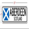 Aberdeen, Scotland - Scotland Flag Street Sign - Metal Novelty Sign for Home Decoration, Sign Wall Decor, Man Cave Street Sign, Scotland City Sign - 4x18 inches view 2