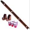 GoPong Das Shotten Ski - Rustic Wood 4 Person Drinking Ski with 50 Plastic Shot Glasses view 1