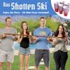 GoPong Das Shotten Ski - Rustic Wood 4 Person Drinking Ski with 50 Plastic Shot Glasses view 2