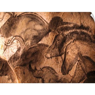 CANVAS ON DEMAND Stone-Age cave Paintings, Chauvet, Wall Decal, Photography Artwork