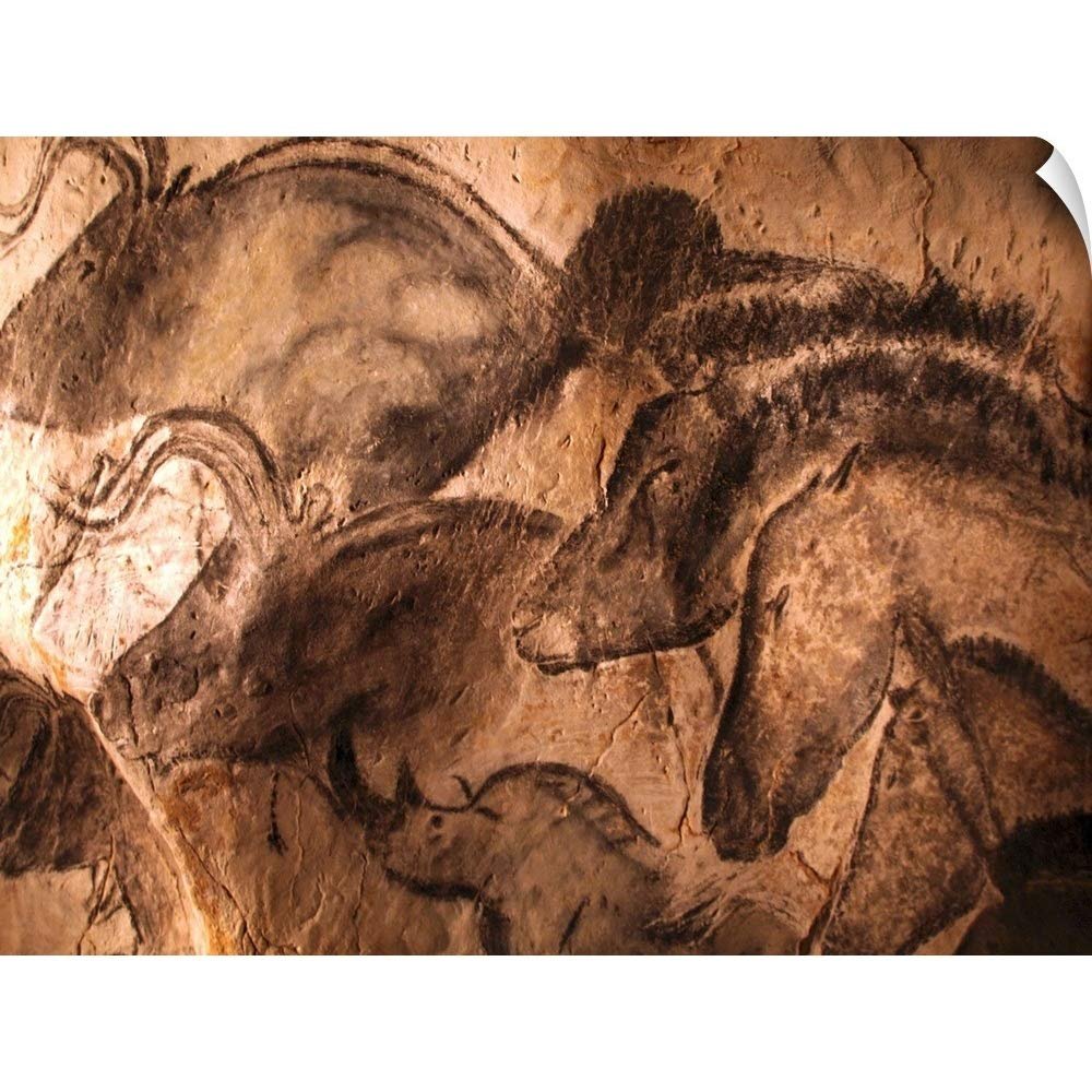 CANVAS ON DEMAND Stone-Age cave Paintings, Chauvet, Wall Decal, Photography Artwork