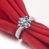 Bansriracha Guarantee Silver 925 2carat Star Simulate Diamond Ring Engagement Sterling Silver Ring Plated White Gold 18K Semi Mount Paved (10.5) view 3