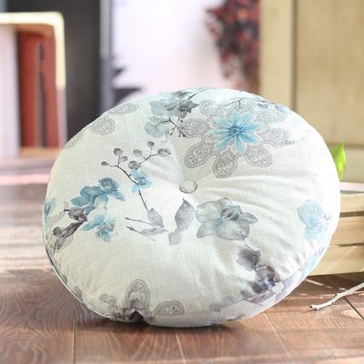 YEARLY Round Seat Cushion, Flax Chair Cushions Indoor Outdoor Washable Futon Bay Window Yoga Meditating Balcony Tatami Mat Seat Pads-c 40x40cm(16x16inch)