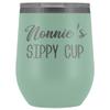 HollyWood & Twine Nonnie's Sippy Cup Nonnie Wine Tumbler Gifts for Nonnies Funny Stemless Stainless Steel Insulated Tumblers Hot Cold BPA Free 12oz Travel Cup view 1