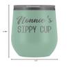 HollyWood & Twine Nonnie's Sippy Cup Nonnie Wine Tumbler Gifts for Nonnies Funny Stemless Stainless Steel Insulated Tumblers Hot Cold BPA Free 12oz Travel Cup view 2