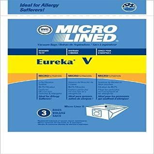 DVC Eureka Style V Micro Allergen Vacuum Cleaner Bags Made in USA [ 75 Bags ]