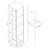 Coaster Home Furnishings Bellatrix 4-Shelf Clear Glass Curio Display Cabinet, Modern Display Case with Tempered Glass Door and 4 Shelves, White view 3
