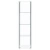 Coaster Home Furnishings Bellatrix 4-Shelf Clear Glass Curio Display Cabinet, Modern Display Case with Tempered Glass Door and 4 Shelves, White view 4