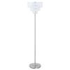 Coaster Home Furnishings - Anya - Crystal Metal Floor Lamp with Chrome Stand, Round Silver Base and White Acrylic Head - Living Room - 61-Inch - Chrome - 920067 view 1