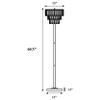 Coaster Home Furnishings - Anya - Crystal Metal Floor Lamp with Chrome Stand, Round Silver Base and White Acrylic Head - Living Room - 61-Inch - Chrome - 920067 view 3