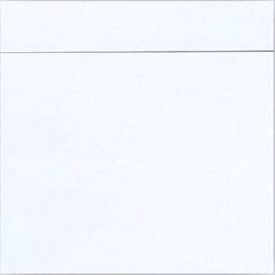 Design District Kitchens W3021 Polished White Wall Bridge 30" Wide Wooden Pantry Storage Cabinet