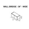 Design District Kitchens W3020 Polished White Wall Bridge 30" Wide Wooden Pantry Storage Cabinet view 2