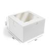 O'CREME [50 Pack] Small Bakery Cake Boxes With Window, 4x4x2.5, Cupcakes Donuts Cookies Pastries, For Wedding Treats Party Favors Showers Gift, White Paper Kraft Cardboard Mini Packaging Containers view 2
