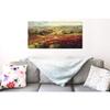 Red Poppy Panorama by Roberto Lombardi Premium Gallery-Wrapped Canvas Giclee Art (16 in x 32 in, Ready to Hang) view 1