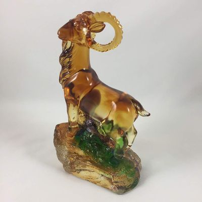 Amore Jewell Leader Sheep The Bellwether, Colored Glaze Glass (Liuli Crystal Glass)