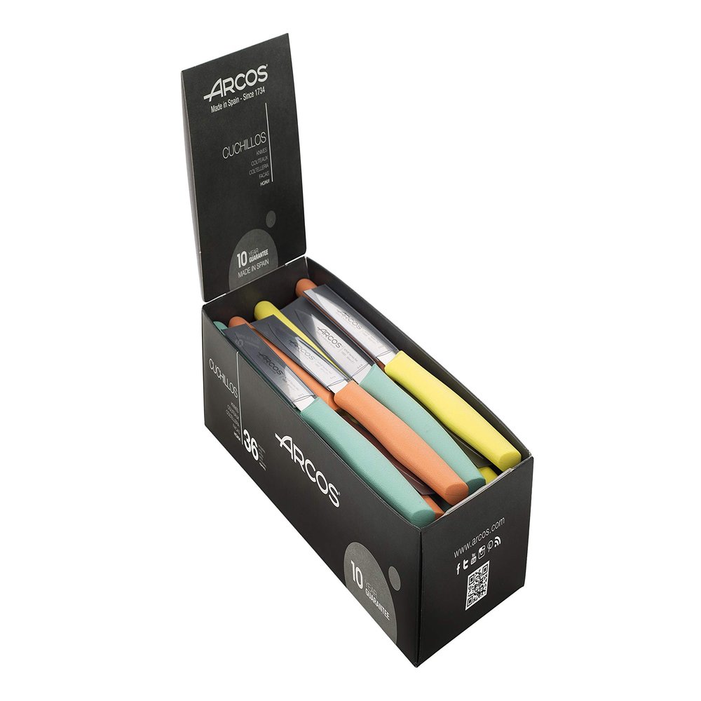 Arcos Series Nova Paring Knife Set 36 pieces, Polypropylene handle in 3 colors